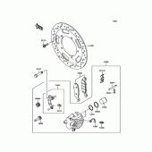 Схема узла: Передний тормоз для Kawasaki VN900 Vulcan 900 Classic LT