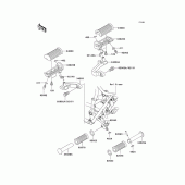 Схема узла: Подножки для Kawasaki EJ650 W650