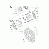 Схема узла: Передний тормоз для Kawasaki ZX600 Ninja ZX-6RR