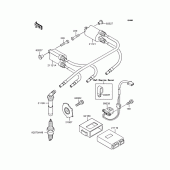 Схема вузла: Система запалювання для Kawasaki ZX400 ZXR400R