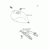 Схема вузла: Інформаційні наклейки для Kawasaki ZR250 Balius-II