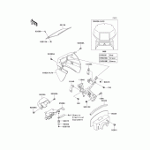 Схема узла: Облицовочные элементы для Kawasaki KL650 KLR650