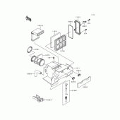 Схема узла: Воздушный фильтр для Kawasaki KL250 KLR250