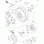 Схема узла: Ступица заднего колеса для Kawasaki ZX750 ZXR750