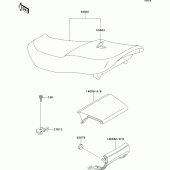 Схема узла: Сиденье для Kawasaki ZX600 ZZ-R600