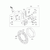 Схема вузла: Переднє гальмо для Kawasaki KL250 KL250 Super Sherpa