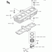 Схема вузла: Циліндр & Поршень для Kawasaki ZR550 Zephyr