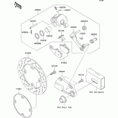 Схема вузла: Заднє гальмо для Kawasaki ZR750 Z750