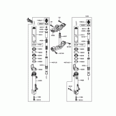 Схема узла: Передняя вилка для Kawasaki ZR1200 ZRX1200 DAEG