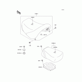 Схема вузла: Сидіння для Kawasaki VN1500 Vulcan 1500 Classic FI