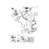 Схема узла: Топливный бак для Kawasaki EX300 Ninja 300
