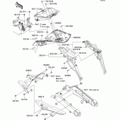 Схема узла: Заднее крыло для Kawasaki ZX1000 Ninja 1000 ABS