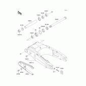 Схема вузла: Задній важіль (Маятник) для Kawasaki ZX750 Ninja ZX-7