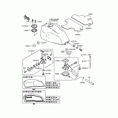 Схема вузла: Паливний бак для Kawasaki ZR400 ZRX-II