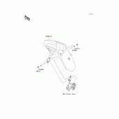 Схема узла: Переднее крыло для Kawasaki KLE650 Versys 650 ABS