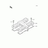 Схема вузла: Клапанна кришка для Kawasaki ZR400 Zephyr