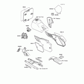 Схема узла: Информационные наклейки для Kawasaki KX100