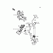 Схема вузла: Brake Piping для Kawasaki KLE300 Versys-X 300 ABS