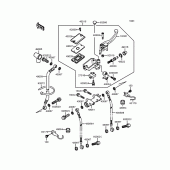Схема вузла: Передній гальмівний циліндр (ZX900-A10/A11) для Kawasaki ZX900 GPZ900R