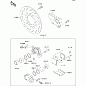 Схема вузла: Заднє гальмо для Kawasaki ZX750 Ninja ZX-7R