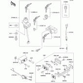 Схема узла: Ignition switch(1/2) для Kawasaki ZX600 ZZ-R600
