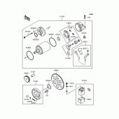 Схема вузла: Стартер електричний & Привід стартера для Kawasaki ZR400 ZRX-II