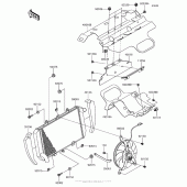 Схема узла: Радиатор для Kawasaki ZX1000 Ninja 1000 ABS