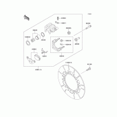 Схема узла: Передний тормоз для Kawasaki EL250 Eliminator 250