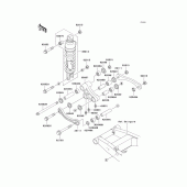 Схема узла: Подвеска/Задний амортизатор для Kawasaki ZR750 ZR-7S