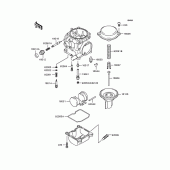 Схема вузла: Комплектуючі карбюратора для Kawasaki EL250 Eliminator 250LX