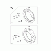 Схема вузла: Шини для Kawasaki ZR750 Z750R ABS