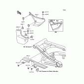 Схема вузла: Задні бічні обтічники & Захист ланцюга для Kawasaki ZR1200 ZRX1200S