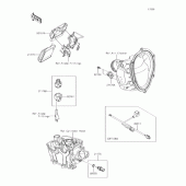 Схема узла: Система впуска для Kawasaki KX250/ KX252 KX250F