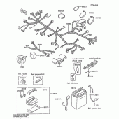 Схема вузла: Електроустаткування для Kawasaki ZX600 Ninja 600R