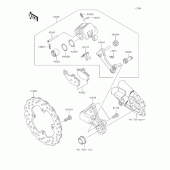 Схема вузла: Заднє гальмо для Kawasaki EX400 Ninja 400R