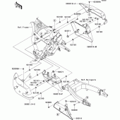 Схема узла: Задние боковые обтекатели & Защита цепи для Kawasaki VN1700 VN1700 Voyager ABS
