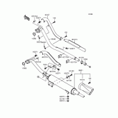Схема вузла: Вихлопна система для Kawasaki VN400 Vulcan Drifter