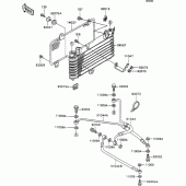 Схема узла: Масляный охладитель для Kawasaki ZX1100 ZZ-R1100
