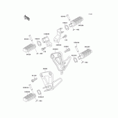 Схема вузла: Підніжки для Kawasaki KL650 KLR650