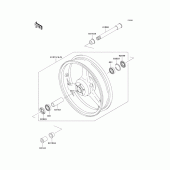 Схема вузла: Front wheel для Kawasaki ZX900 Ninja ZX-9R