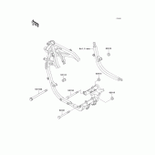 Схема узла: Крепление двигателя для Kawasaki EX500 GPZ500S