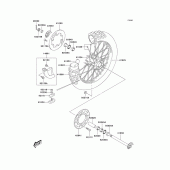 Схема вузла: Ступиця заднього колеса для Kawasaki KLX400 KLX400R