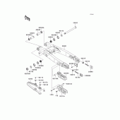 Схема вузла: Задній важіль (маятник) для Kawasaki KX250/ KX252 KX250F