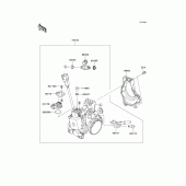 Схема узла: Throttle(scf/sdf) для Kawasaki KLX250 KLX250