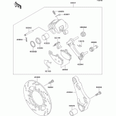 Схема вузла: Заднє гальмо (-zr550b-024010) для Kawasaki ZR550 Zephyr