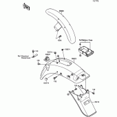 Схема узла: Fender для Kawasaki VN1500 VN-15 SE