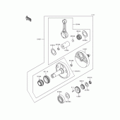 Схема вузла: Crankshaft(-kl650ae032205) для Kawasaki KL650 KLR650