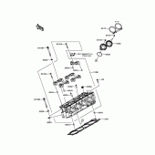 Схема вузла: Головка циліндра для Kawasaki ZX1000 Ninja ZX-10R ABS