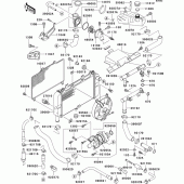 Схема узла: Радиатор (1/2) для Kawasaki ZX600 ZZ-R600