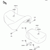 Схема узла: Сиденье для Kawasaki VN1500 VN1500 Classic
